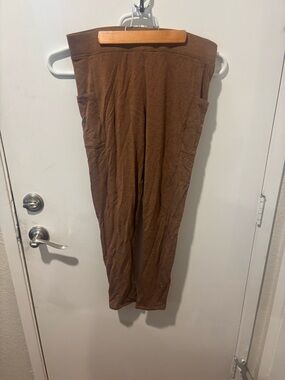 LOFT Brown Leggings with Side Pockets